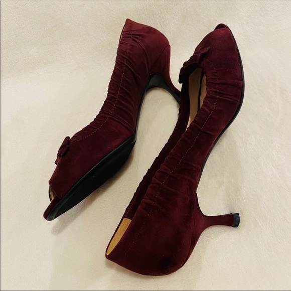 Prada suede leather mini heels - Picture 4 of 10